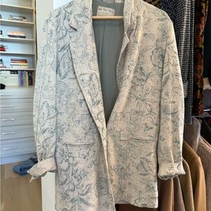 We The Free Blue Floral Women's Blazer